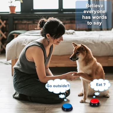 BoArt Voice Recording Button, Dog Buttons for Communication Pet Training Buzzer, 30 Second Record&Playback, Voice Recording Clicker for Cat, Puppy, Pet Trainin, Funny Gift for Study Office Home 4 Pcs - Image 4