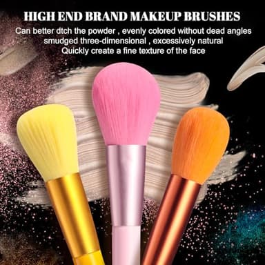 BS-MALL Children Makeup Brushes Colorful 12 Pcs Makeup Brush Set Foudation Concealer Blush Eyeshadow Brush - Image 2