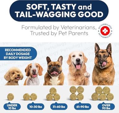 Omega 3 Fish Oil for Dogs - 170 Chews - Omega 3 for Dogs Itchy Skin & Allergy Relief - Skin & Coat Supplement - EPA & DHA Fatty Acids - Dog Anti Shedding & Hot Spot Treatment - Salmon Oil - Image 7