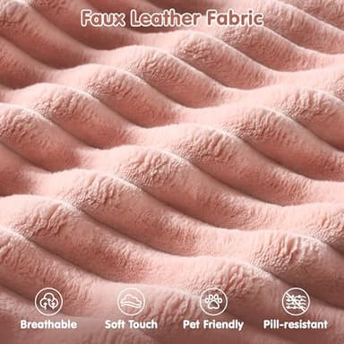 ovios 104" Cloud Sectional Couch with L-Shape Chaise,Modern Modular Sofa with Deep Seat, Upholstered Couches for Living Room Bedroom,No Assembly Required, Pink (Plush Corduroy Fabric) - Image 5