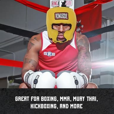 Ringside Competition Boxing Headgear, USA Boxing-Approved Leather Headgear with Cheek Protection, Great for MMA, Muay Thai, Kickboxing, and Training, Ideal for Men and Women, Black, Small - Image 7