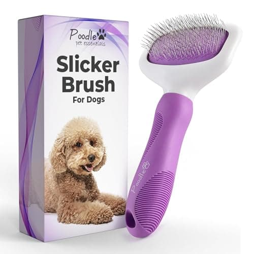 Poodle Pet Slicker Brush - For Dogs, Cats, Rabbits - Matted/Loose Fur, Knots - Suitable for Doodle/Goldendoodle Grooming and Shredding Short/Long Hair - Image 1