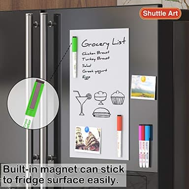 Shuttle Art Dry Erase Markers, 15 Colors Magnetic Whiteboard Markers with Erase,Fine Point Perfect For Writing on Whiteboards, Dry-Erase Boards,Mirrors for School Office Home - Image 8