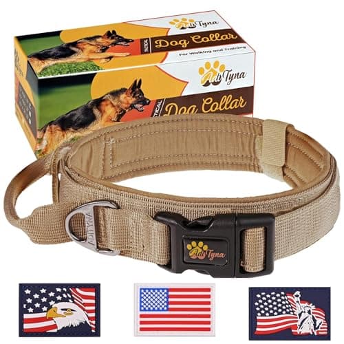 ADITYNA Tactical Dog Collar for Medium Dogs - Soft Padded, Heavy Duty, Service, Adjustable, Military, K9 Medium Collar with Handle for Training and Walking - Image 1