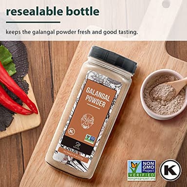 Soeos Galangal Powder 8 oz, Ground Galangal, Alpinia Galanga, Non-GMO, Kosher, Galangal Ginger Powder for Thai Soup, Tom Yum Soup, and Tea - Image 7