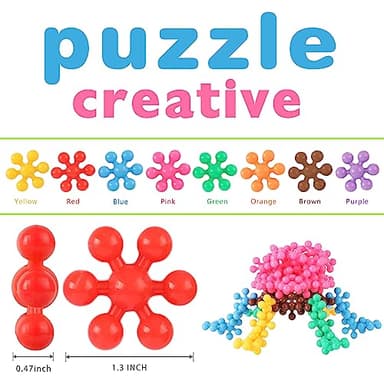TOMYOU 200 Pieces Building Blocks Kids STEM Toys Educational Discs Sets Interlocking Solid Plastic for Preschool Boys and Girls Aged 3+, Safe Material Creativity - Image 2