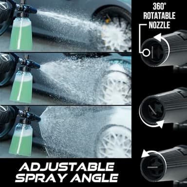 VIKING Professional Foam Cannon for Car, Adjustable Spray Nozzle, 1.1 Liter Soap Canister, 1/4" Quick Connect Plug for Pressure Washer and Car Detailing Kit - Image 4