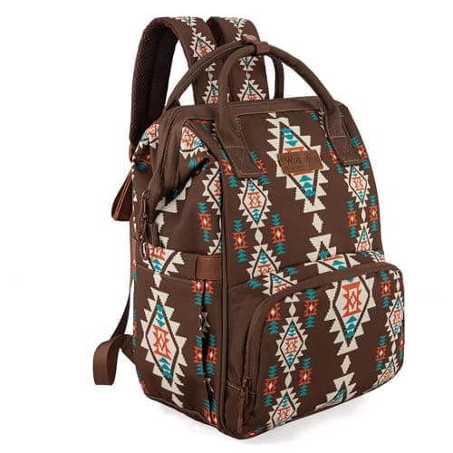 Montana West Wrangler Callie Diaper Bag Backpack with Stroller Straps Multifunction Baby Travel Bag WG2204-9110CF - Image 1