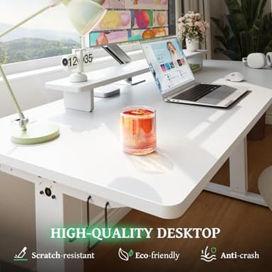 SIAGO Electric Standing Desk Adjustable - 55 x 24 Inch Sit Stand up Desk with Cable Management - 3 Memory Preset Adjustable Height Table - Image 7