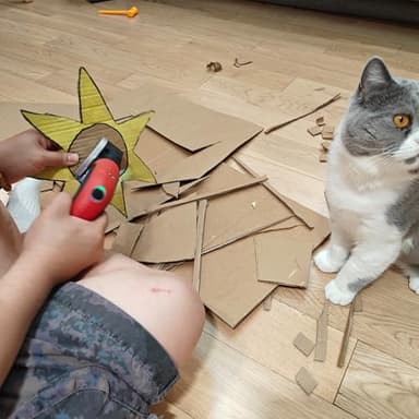 S&F STEAD & FAST Electric Cardboard Cutter Tool 4V, Cordless Electric Scissors for Box, Fabric, Carpet, Power Cutter with Charger, 2 blades included - Image 9