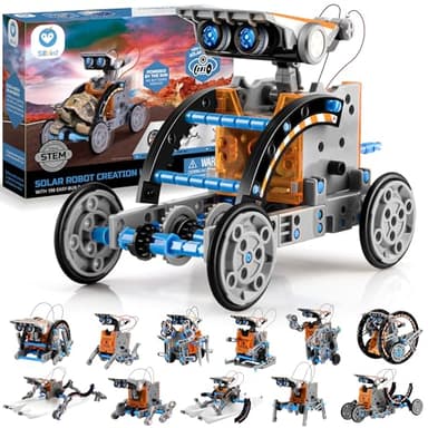Sillbird 12-in-1 Solar Robot Building Kit STEM Gift for Boys Aged 8-13, DIY Science Educational Robotic Toys for Kids Teens Birthday, Powered by The Sun with 190 Pieces - Image 1