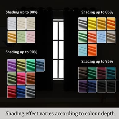 DUALIFE Aqua Curtains for Living Room Bedroom Light Blocking Window Curtains Triple Weave Room Darkening Curtain Panels Thermal Insulated Grommet Top 52X45 - Image 7