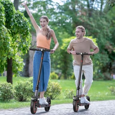 VOLPAM Electric Scooter, 350W/500W, 8.5"/10" Tires, 12/21/28 Miles Range, 16/19/22Mph, Folding E-Scooter with Dual Braking (10''-23Miles-500W-Dual Suspension) - Image 5