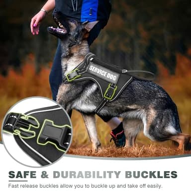 WINSEE Tactical Dog Harness, No Pull Dog Harness for Medium Large Dogs with Handle & Molle, Military Service Dog Vest Harness in Training Pet Harness for Small Dogs - Image 5