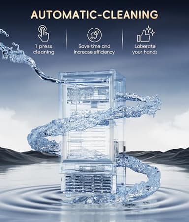 ecozy Under Counter Nugget Ice Maker Machine, Bulit-in & Freestanding, Horizontal Handle, Reversible Door, 66 Lbs/Day, Thickened Viewing Glass Window, Self-Cleaning & 24H Timer, Stainless Steel - Image 5