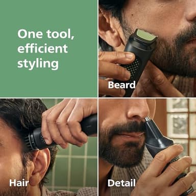 Norelco Philips All-in-One 3000 Series 13 in 1 Trimmer, Beard Styler & Men's Hair Clipper, 9 Length Settings & Self-Sharpening Skin-Friendly Blades, MG3919/50 - Image 2