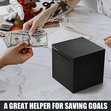 hizgo Adult Piggy Bank- Piggy Bank for Adults Must Break to Open -Stainless Steel Money Box-Metal Saving Box (4.72 inch) - Image 5