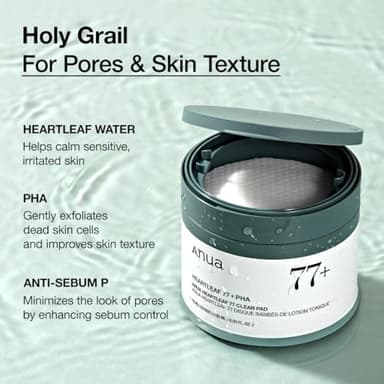 ANUA Heartleaf 77 Toner Pad, Mild Exfoliating Facial Pads for Glass Skin, Hydrating Pore Care for Sensitive Skin, Heartleaf Extract, PHA, Centella, Non comedogenic, Korean Skin Care (70 Pads) - Image 4