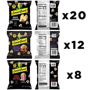 Smartfood Popcorn, Variety Pack, 0.5 Ounce (Pack of 40) - Image 2