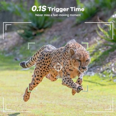 DEATTI Trail Camera 48MP 4K Game Camera with 8 Batteries 32GB SD Card,WiFi Bluetooth Connection,Trail Cameras with Night Vision Motion Activated Waterproof for Wildlife Deer Outdoor 0.1s Trigger Time - Image 5