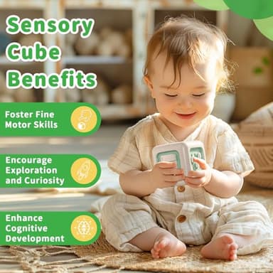 SOCBTNSO Busy Cube Toy, Sensory Toys for Toddlers 1-3, Baby Car Seat Toys 12-18 Months, Toddler Airplane Travel Toys Age 1-2, Learning Fine Motor Skills, 1st Birthday Gifts Boys Girls - Image 5