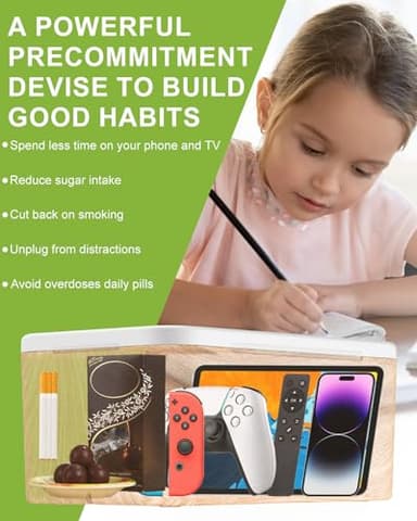 ySky Safe Timed Lock Box, Phone Lock Box with Timer Unplug from Phones, Video Games,Social Media,Snacks&Cravings, Self-Control Phone Locker Time Locking Container Storage Box for Addiction Management - Image 5