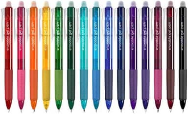 Vanstek 15 Colors Retractable Erasable Gel Pens Clicker, Fine Point(0.7), Make Mistakes Disappear, Premium Comfort Grip for Drawing Writing Planner and School Supplies - Image 2