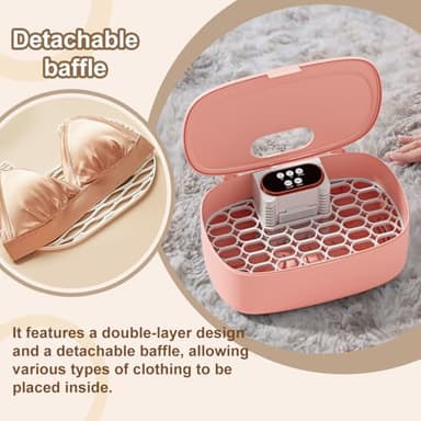 SL Nevnmoe Portable Clothes Drying Box，Clothing Care Machine, Equipped with Touch Control and 3 Modes, convenient to carry, for apartments, RVs, travel, used for lightweight clothing, underwear - Image 3