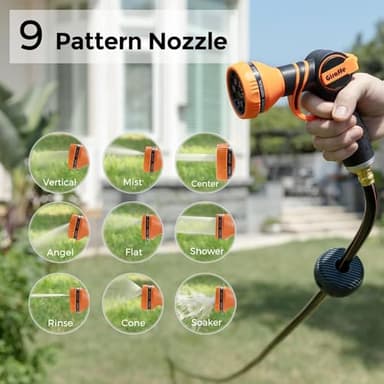Giraffe Tools Retractable Garden Hose Reel 1/2 Inch x 155 with 5 ft Leader Hose, Heavy Duty, Any Length Lock, Slow Return System, Wall Mounted and 180 Deg Swivel Bracket - Image 4