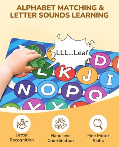 JoyCat Mystery Alphabet Box for Kids 26 PCS Letters Sorting Matching Game Activities Letter Sounds Fine Motor Learning Toys for Preschool Kindergarten Classroom - Halloween - Image 2