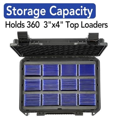 BOMIIPOR Toploader Storage Box, Holds 360+ Top Loaders - Premium Top Loader Case for 3" x 4" 35pt Rigid Cards,Top Loaders & Magnetic Card Holders, Sports Card Storage Boxes for Trading Cards - Image 3
