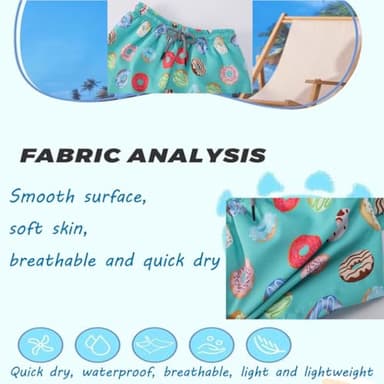 PZFGWKJDS Boys Swim Trunks Toddler Swim Shorts Little Boys Bathing Suit Swimsuit Toddler Boy Swimwear Donut 10-12 Years - Image 5