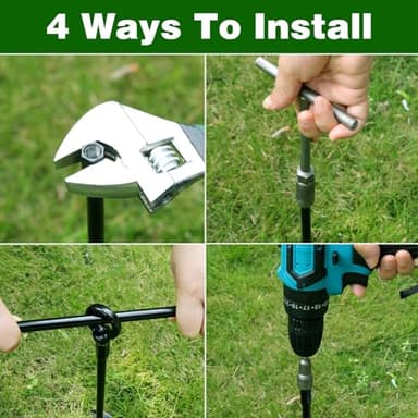 Fabulas Ground Anchors Heavy Duty, Swing Set Anchor Kit 18 Inch 4 Pack Screw in Earth Anchors Trampoline Stakes High Wind Metal Auger Anchor for Shed Tent Carports Securing Animals Camping Mobile Home - Image 3