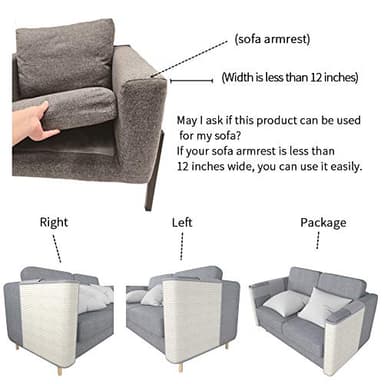 Cat Scratcher Couch- Natural Sisal Furniture Protection from Cats - Corner cat Scratcher for Couch,Chair,Sofa - Easy Installation - Image 2