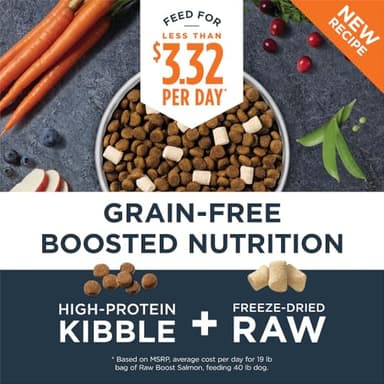 Instinct Raw Boost, Natural Dry Dog Food with Freeze Dried Pieces, High Protein, Grain Free Recipe - Real Salmon, 3.5 lb. Bag - Image 3