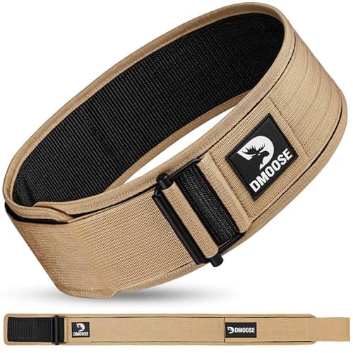 DMoose Auto Locking Weight Belts for Lifting Men, Provides Lumbar Support & Stability 4" Nylon Deadlift Belt with Adjustable Buckle, gym belt for men weight lifting - Image 1