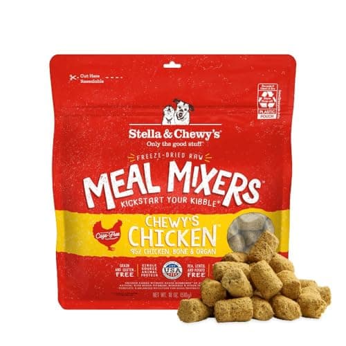 Stella & Chewy's Freeze-Dried Raw Chicken Meal Mixers- Dog Food Topper and Mixer - Made with 95% Cage-Free Chicken, Organs & Bone - Perfect for Picky Eaters - Grain-Free - 18oz - Image 1