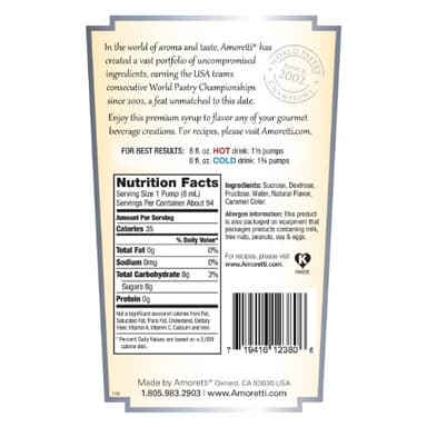 Amoretti Premium Syrup, Vanilla, 25.4 Ounce - Image 2