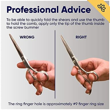 Equinox Professional Razor Edge Series Barber Hair Cutting Scissors - Japanese Stainless Steel Salon Scissors - 6.5” Overall Length - Fine Adjustment Tension Screw - Premium Shears for Hair Cutting - Image 3