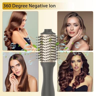 Nicebay Hair Dryer Brush, Blow Dryer Drush,Hot Tools Blow Dryer Brush for Women, One Step Blowout Brush with Display Screen, Oval Ceramic Barrel, Negative Ion - Image 3