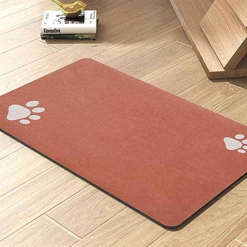 Pet Feeding Mat-Absorbent Dog Mat for Food and Water Bowl-No Stains Quick Dry Dog Water Dispenser Mat-Dog Accessories Pet Supplies-Dog Water Bowl for Messy Drinkers - Image 1