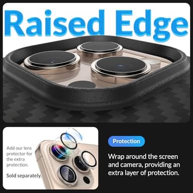 LONLI 2.0 - for iPhone 16 Pro Max Case - The Toughest Aramid Fiber Magnetic Protective Phone Cover - [360° Shock-Absorbent Bumper and Inner TPE Frame] - [Compatible with Magsafe] - Aramid Fiber - Image 6