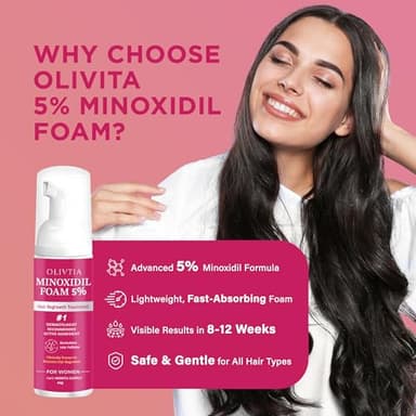 5% Minoxidil Foam for Women Hair Growth: Extra Strength Hair Regrowth Treatment – Revitalize Hair Follicles & Regrow Thicker, Fuller Hair – Hair Loss Solution-2pack - Image 4