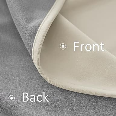 MUMFAS Velvet Curtains 120 Inches Long Floor to Ceiling Backdrop Extra Long Tall Curtains Drapery for Living Room, Ivory/Off White, Back Tab Rod Pocket 52 by 120 Inches Long 10 FT/Feet Length - Image 5