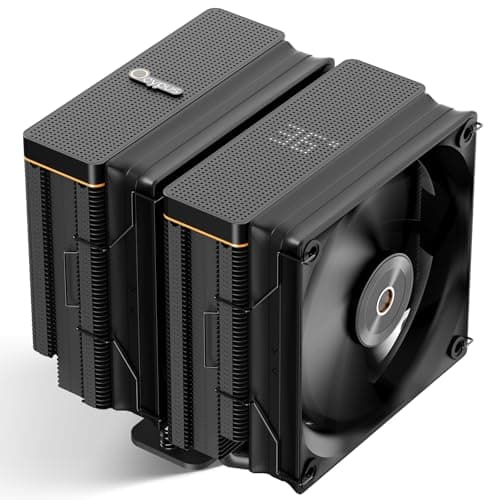 Iota A62 BK CPU Cooler,CPU Air Cooler with New Digital Display,6 Copper Heat Pipes,120MM FDB Fans,CPU Cooling Fans for AMD AM4/AM5,Intel LGA 115X/1200/1700/1851