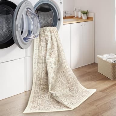 zesthome 8x10 Area Rugs for Living Room,Non-Slip Backing Washable Rugs,Vintage Large Area Rug，Stain Resistant Home Decor Rug - Image 6