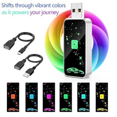 Mini Wireless Carplay Adapter for iPhone, 2025 2 in 1 Stable Universal Wireless carplay Adapter, Fast Convert Factory Wired to Wireless CarPlay Dongle Cars for auto for Android for Apple for iOS - Image 2