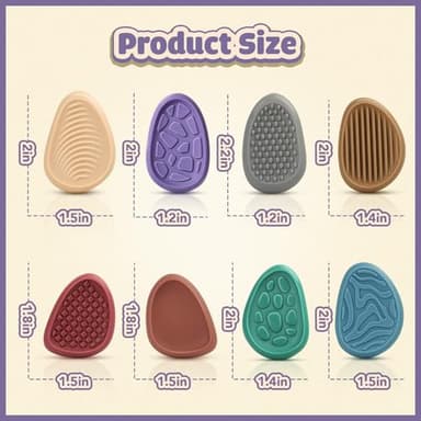 Fidget Toys Adults Sensory Stone: 8 Pack Texture Worry Stone for Kids Calming - Sensory Autism Toys for Anxiety Relief - Quiet Small Fidgets for Classroom Prizes - Image 3