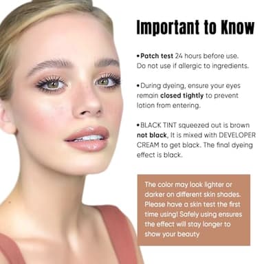 Lomansa Lash Color Kit, Instant Eyelash, Black Brow Color with Natural Effects, Safe & Easy to Use, 8ml - Image 2