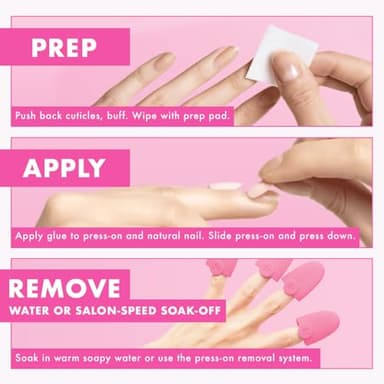 Olive & June Instant Mani Press-On Nails | (Glue) Extra Short, Round 42 Fake Nails, 21 Sizes | Non-Toxic, Long-Lasting Recycled Materials Realistic Look | Salon-Quality at Home | Strawberry Scone - Image 7